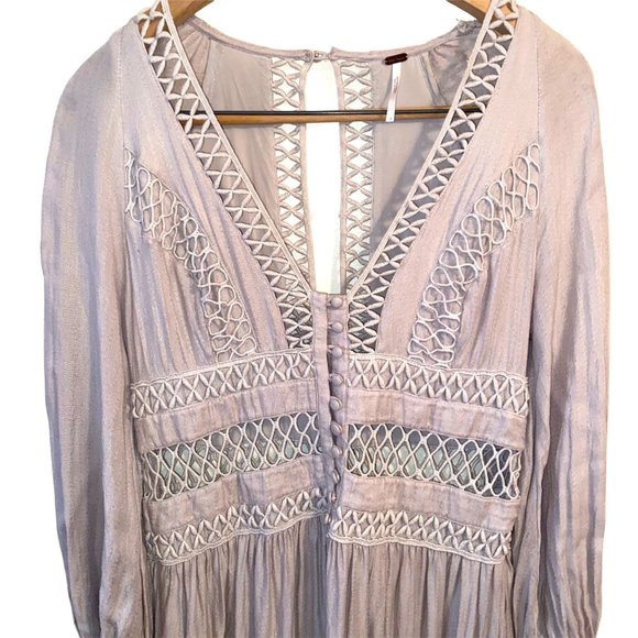 Free People Crochet Festival Bohemian Mini Dress - Women's 2 - Picture 4 of 16